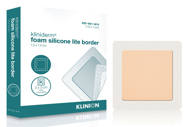Bandasje skum Kliniderm Silicone Lite Bord 7,5x7,5