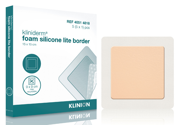 Kliniderm Foam Silicone Border Lite 15X15Cm Steril