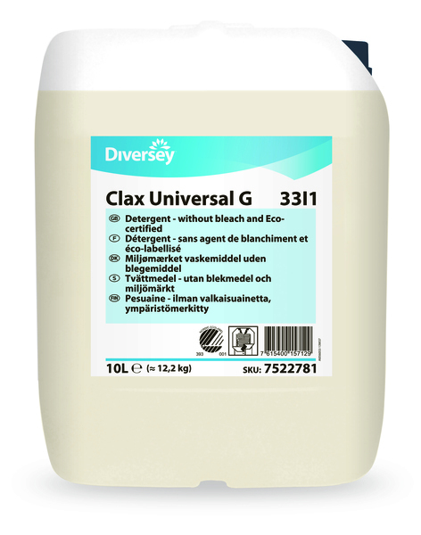 Tvättmedel Clax Universal G 10l Svanenmärkt pH 10,2