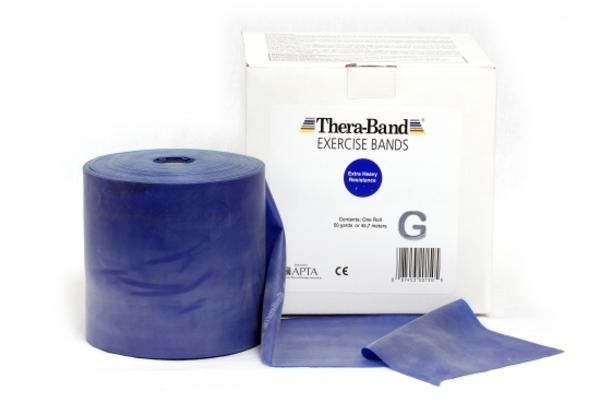 Träningsband Thera-Band 45,5m blå extra hårt motstånd latex