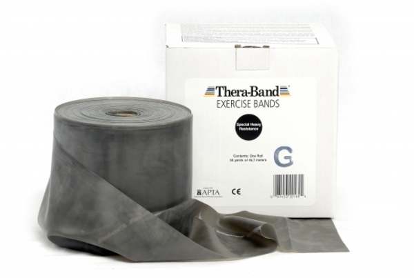 Träningsband Thera-Band 45,5m svart väldigt hårt motstånd latex