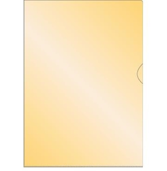 Plastmapp A4 gul 0,12mm miljövänlig PP