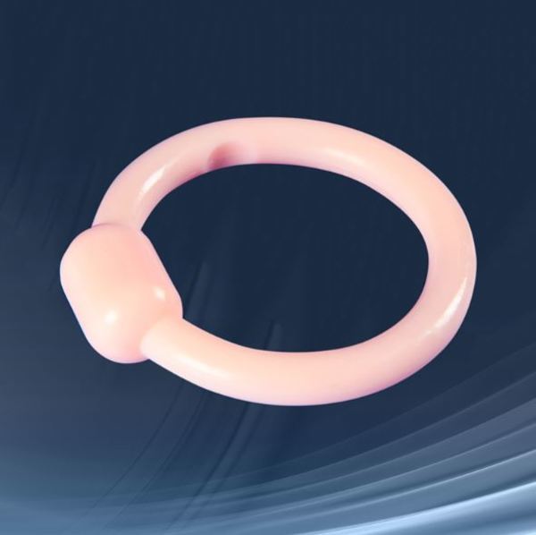 Livmoderinlägg Ring Med Knob 57mm Silikon Steril