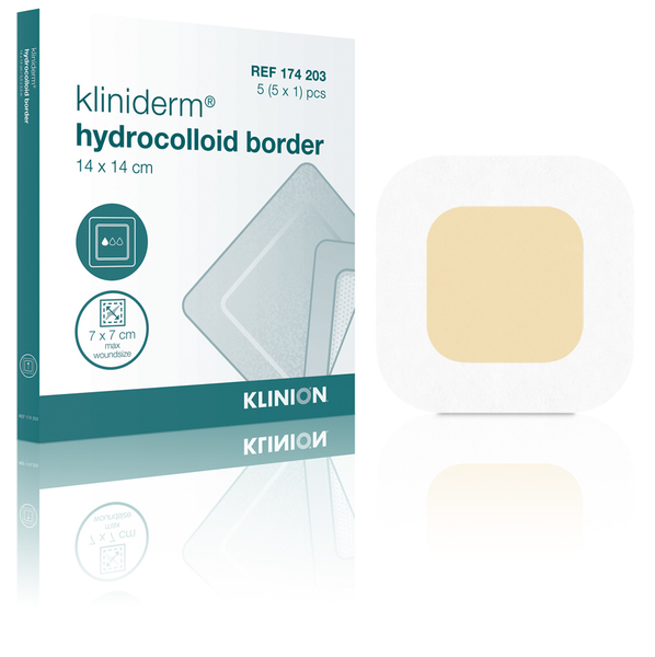 Kliniderm Hydrocolloid Border Steril 14x14cm Med Fästkant