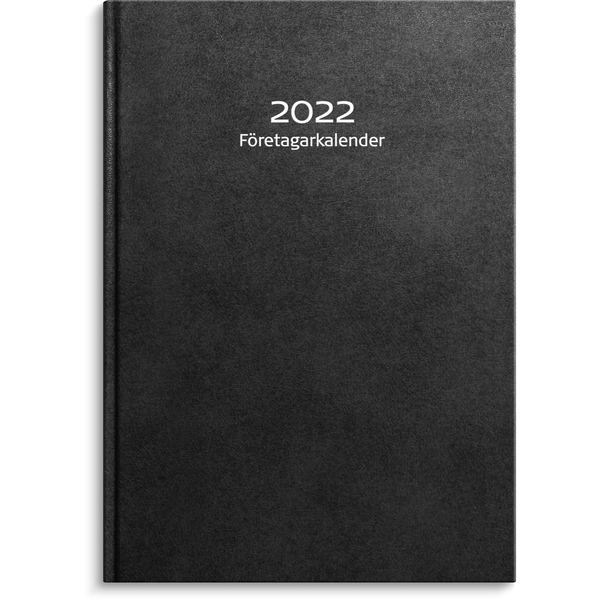 Företagarkalendern svart konstläder 170x240mm inbunden 2022