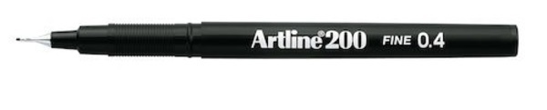 Fiberpenna Artline 200 svart 0,4mm