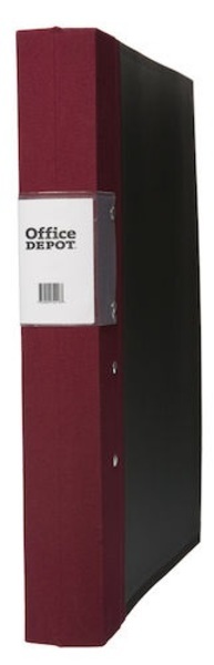 Gaffelpärm Office Depot A4 vinröd miljövänlig trärygg 40mm