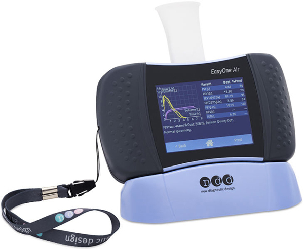 Spirometer easyone air blåtand touch display komplett kit