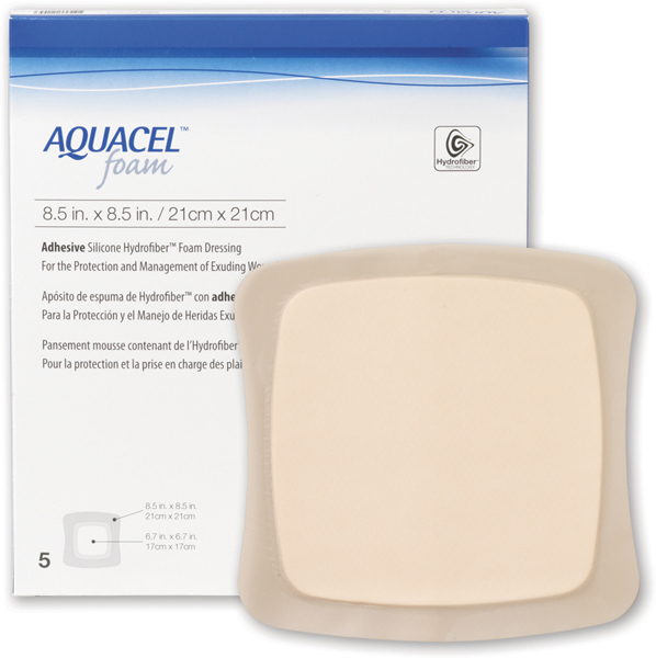 Aquacel Foam Med Häfta 21x21cm Steril Vidhäftande