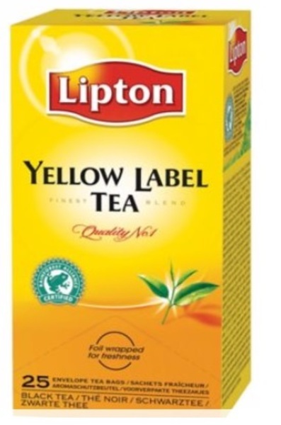 Te Lipton yellow label 25 st/ask
