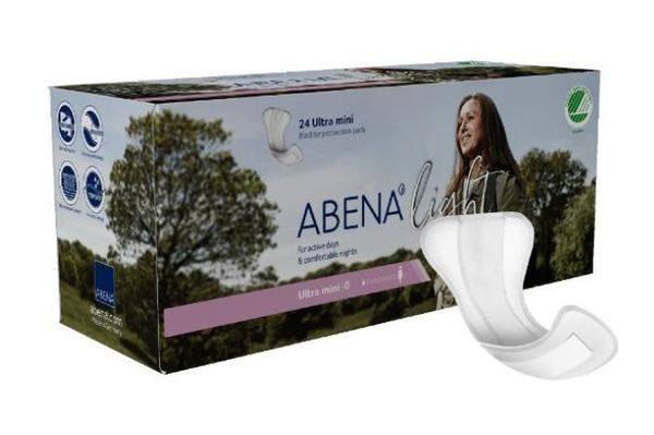 Inko skydd Abena Light Ultra Mini 0. 8x18cm, ABS ISO 75ml, Svanenmärkt