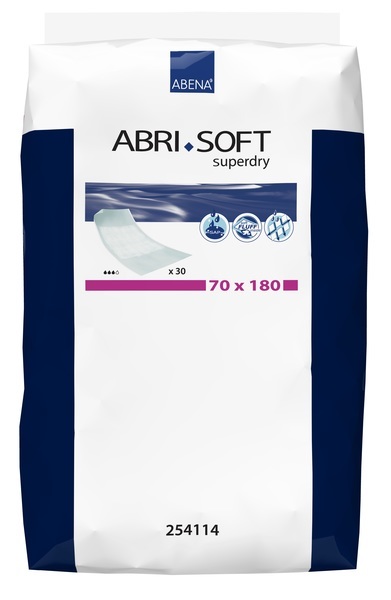 Hygienunderlägg Abri-Soft SuperDry 70x180cm med bäddflikar