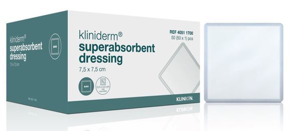 Kliniderm superabsorbent 10x15cm steril
