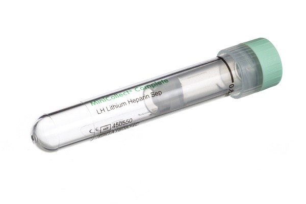 Minicollect kapillärrör rörförlängare 0,8ml, ljusgrön kork