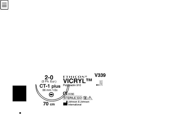 Sutur Vicryl 2-0 CT-1 36mm steril 70cm lila 1/2 cirk TP