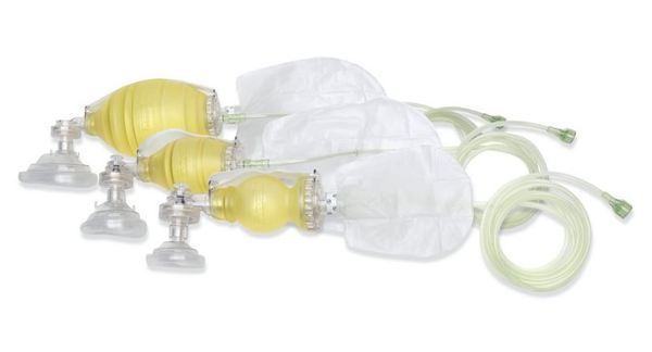 Andningsballong med vuxen 5 latexfri transparent svirvel ventil
