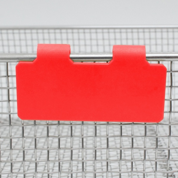 Gallerskylt Plast 70 X 30 Mm Röd Med Clips Förp Om 25 St