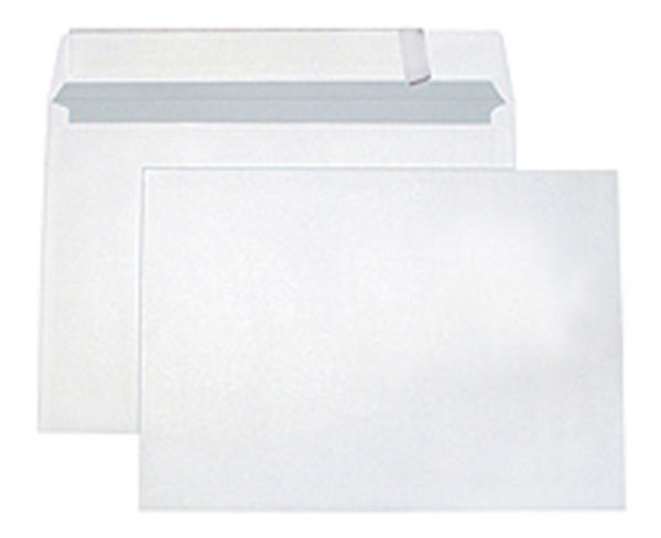 Kuvert C4 vit 100g utan fönster självhäftande med remsa