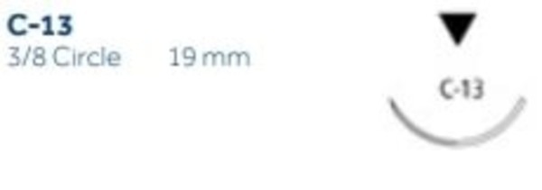 Sutur Polysorb 3-0 C-13 19mm steril 75cm ofärgad 3/8 cirk skär