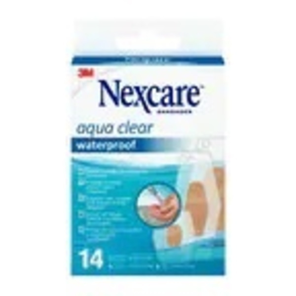 Plåster Nexcare Aqua Clear Waterproof mix 14st/förp