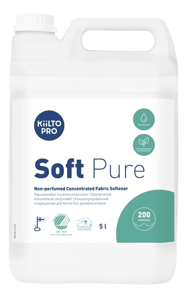 Sköljmedel Kiilto Soft Pure 5l oparfymerad Svanenmärkt