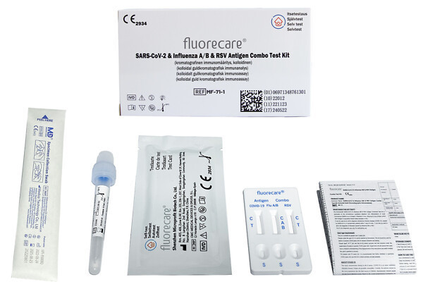 SARS-CoV-2 & Influenza A/B & RSV Antigen Combo Test Kit