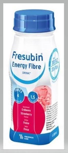 Fresubin Energy Fibre Drink Jordgubb 4x200ml Vnr 844993
