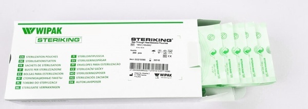 Sterilpåse Steriking plan 75x150mm 200-pack, dispenser