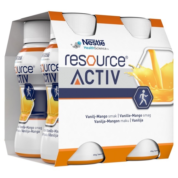 Resource Activ Vanilj/Mango 4x200ml Vnr 900681