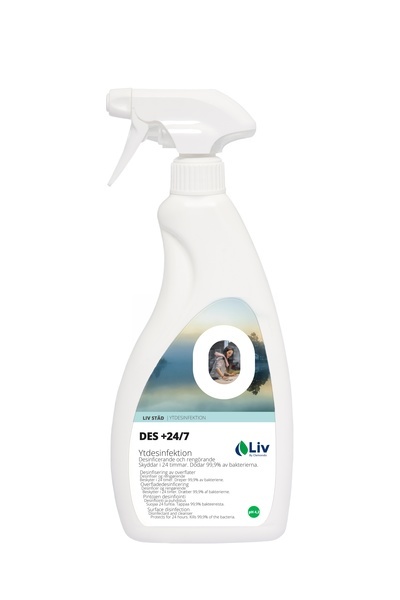 Ytdesinfektion LIV +24/7 75ml vattenbaserad sprayflaska