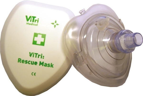 Pocketmask ViTri med O2 med filter i hårt plastfodral