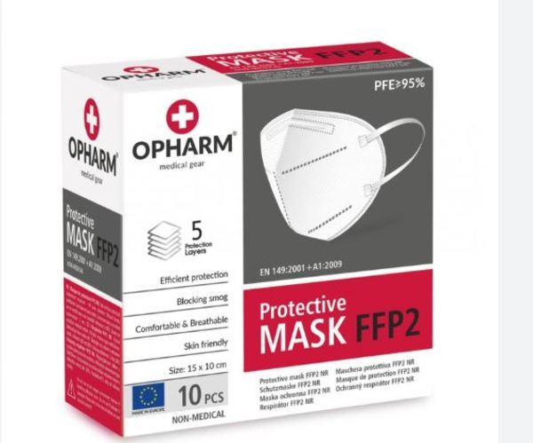 Andningsskydd Opharma FFP2 utan ventil