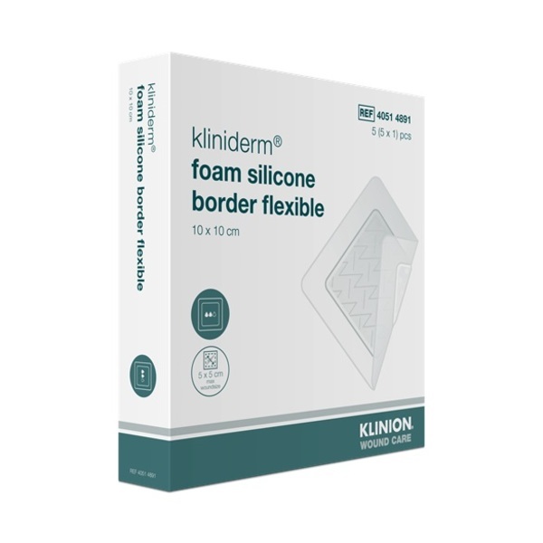 Kliniderm foam Border silicone flex 10x10cm