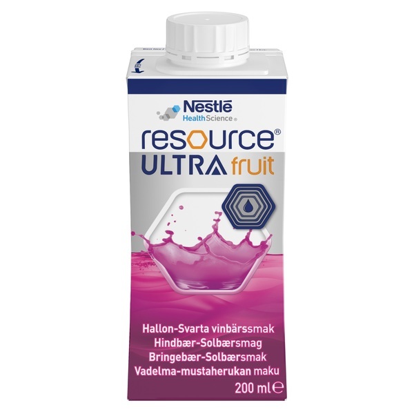Resource Ultra Fruit Hallon/Svart Vinbär 4x200ml Vnr 900729