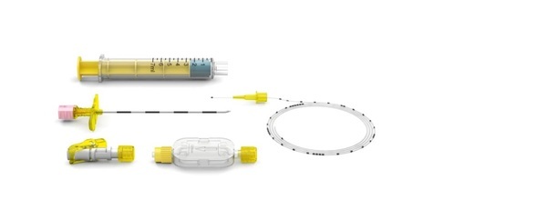EpiLong II Set NrFit 19G x 50mm Tuohy nål,  23G x 50cm EpiLong II katerter med tre laterala öppningar, LOR spruta Slip, Clamping Adapter , Filter
