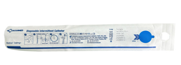 Tappningskateter female/ped hydrofil med Nelatontip 15 cm 12F Blå