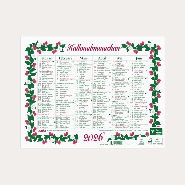 Almanacka Lilla Hallonalmanackan 2026 245x190mm