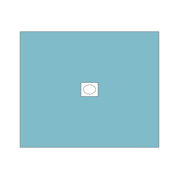 OP hållakan Barrier 80cmx87cm steril häftande hål 6cmx15cm