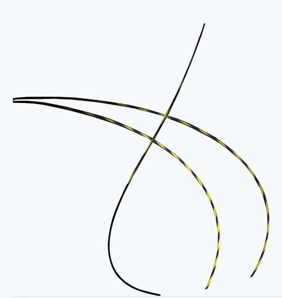 AGS Guidewire, 0.025", böjd,flexibel spets, 260cm, steril