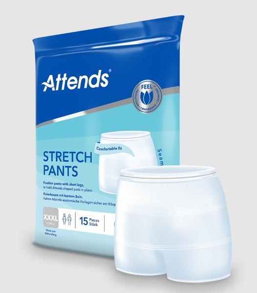 Fixeringsbyxa med ben Attends XXXL. Höft >130cm orange