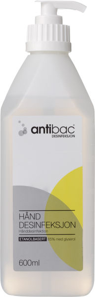 Hånddesinfeksjon Antibac 85% m/pumpe 600ml