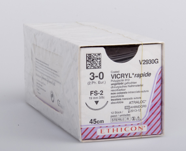 Sutur Vicryl Rapid V2930G 3-0 FS-2 45cm hvit