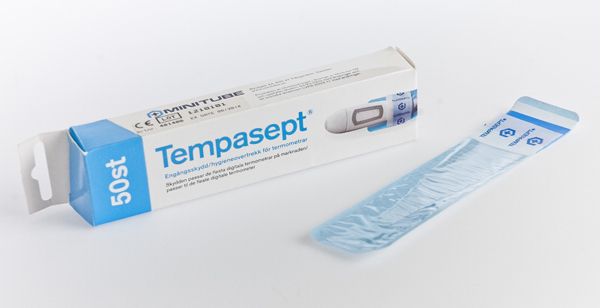 Termometerbeskyttelse Tempasept Wide u/salve blå