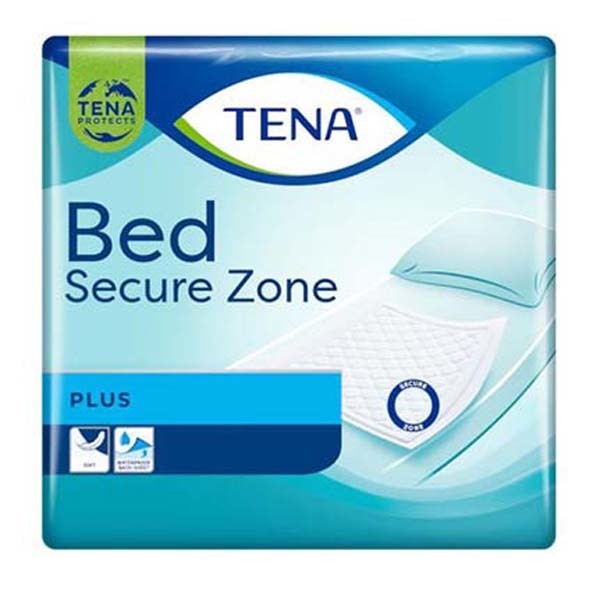 Kladd Tena Bed Plus 60x60cm blå 30pk