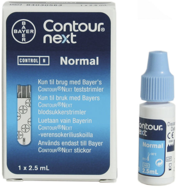 Contours Next glucose kontroll normal