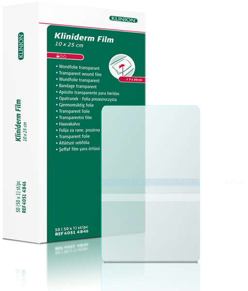 Bandasje transparent Kliniderm Film 10x25cm