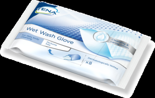 Vaskevott Tena Wet Wash Glove u/parfyme