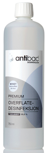 Desinfeksjon Antibac 88,8% Premium overflate 750ml