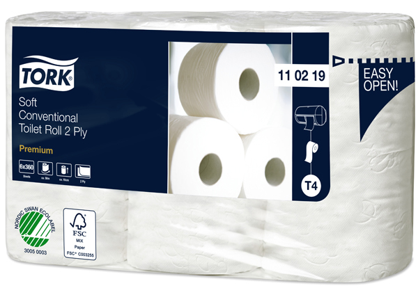 Toalettpapir Tork myk Konvensjonell 2-lag 50m