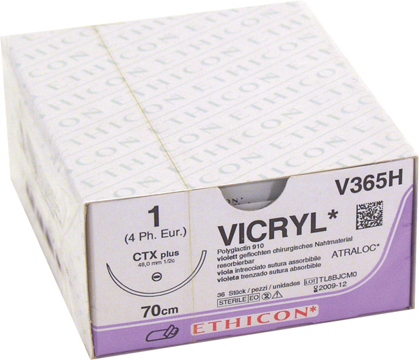 Sutur Vicryl V443H 2-0 FS-1 70cm hvit